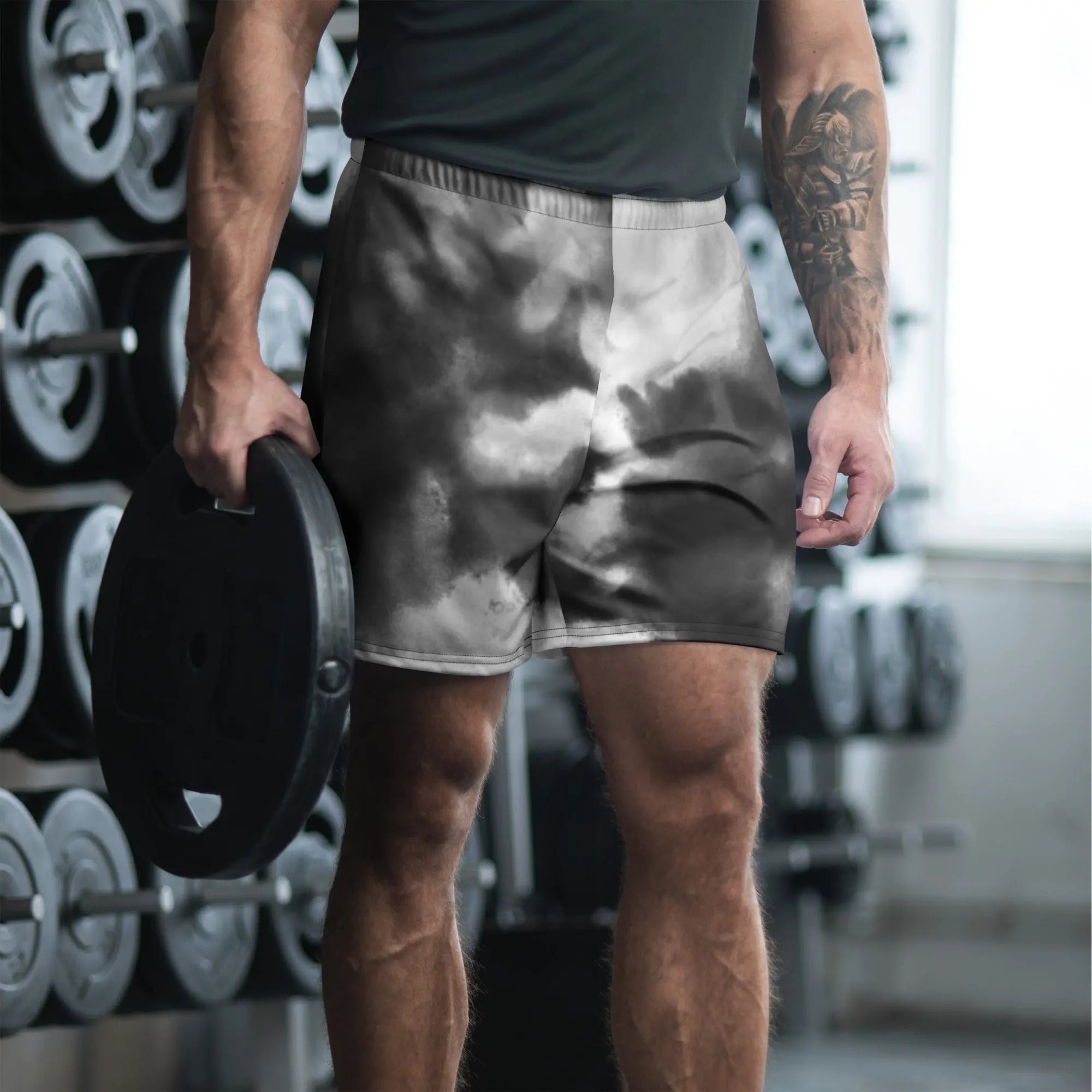 Black Smoke All-Over Print Unisex Athletic Shorts - RooLabzBlack Smoke All-Over Print Unisex Athletic Shorts2XSRooLabz