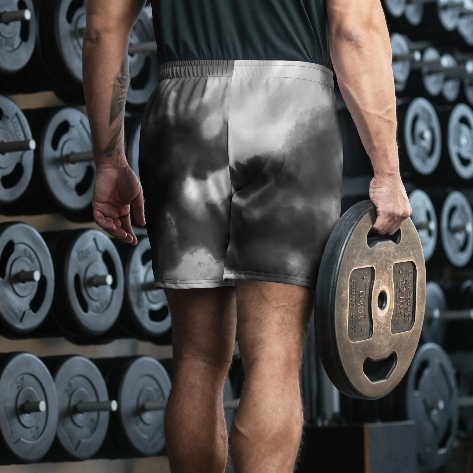 Black Smoke All-Over Print Unisex Athletic Shorts - RooLabzBlack Smoke All-Over Print Unisex Athletic Shorts2XSRooLabz