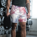 Blush Cloud All-Over Print Unisex Athletic Shorts - RooLabzBlush Cloud All-Over Print Unisex Athletic Shorts2XSRooLabz
