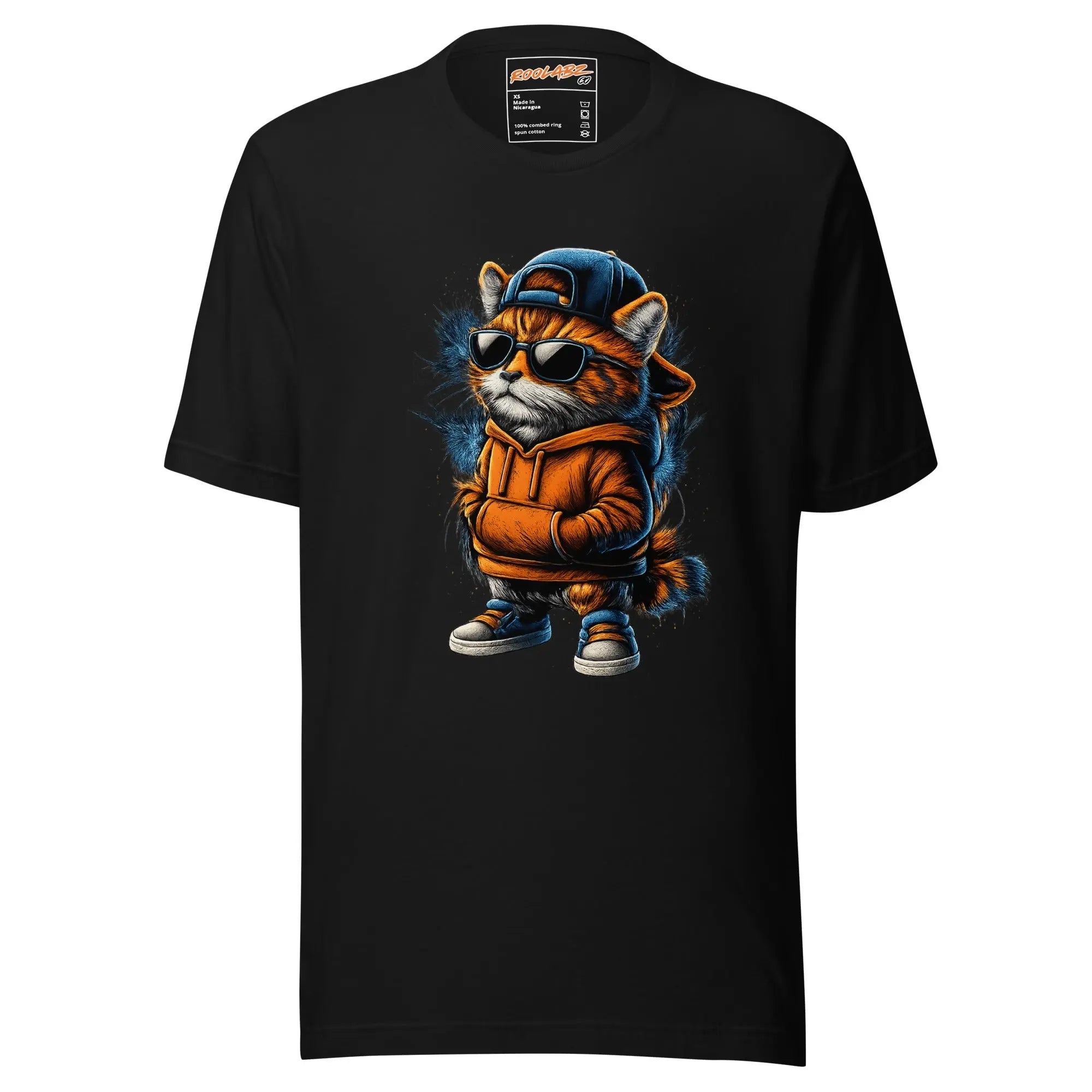 Cool Cat Hoodie Graphic Unisex T-Shirt - RooLabzCool Cat Hoodie Graphic Unisex T-ShirtXSBlackRooLabz