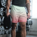Mint Blush Fade All-Over Print Unisex Athletic Shorts - RooLabzMint Blush Fade All-Over Print Unisex Athletic ShortsXSRooLabz