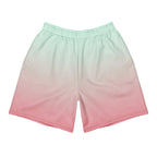 Mint Blush Fade All-Over Print Unisex Athletic Shorts - RooLabzMint Blush Fade All-Over Print Unisex Athletic ShortsXSRooLabz