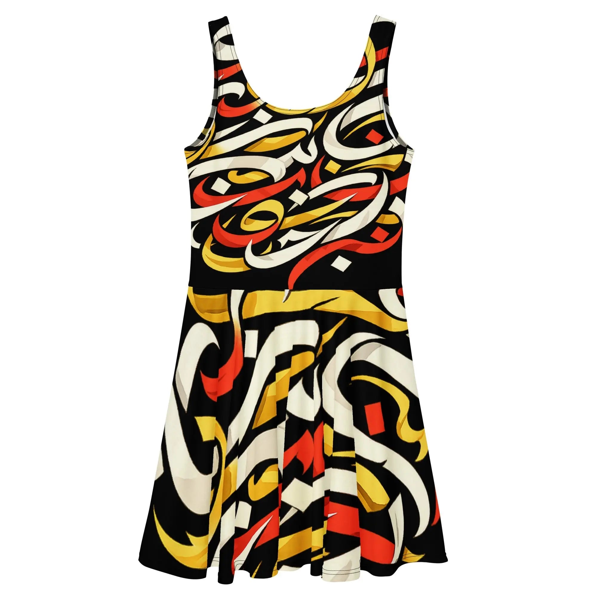 Persian Calligraphy Skater Dress - RooLabzPersian Calligraphy Skater DressXSRooLabz