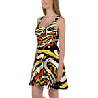 Persian Calligraphy Skater Dress - RooLabzPersian Calligraphy Skater DressXSRooLabz