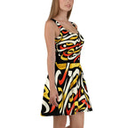 Persian Calligraphy Skater Dress - RooLabzPersian Calligraphy Skater DressXSRooLabz