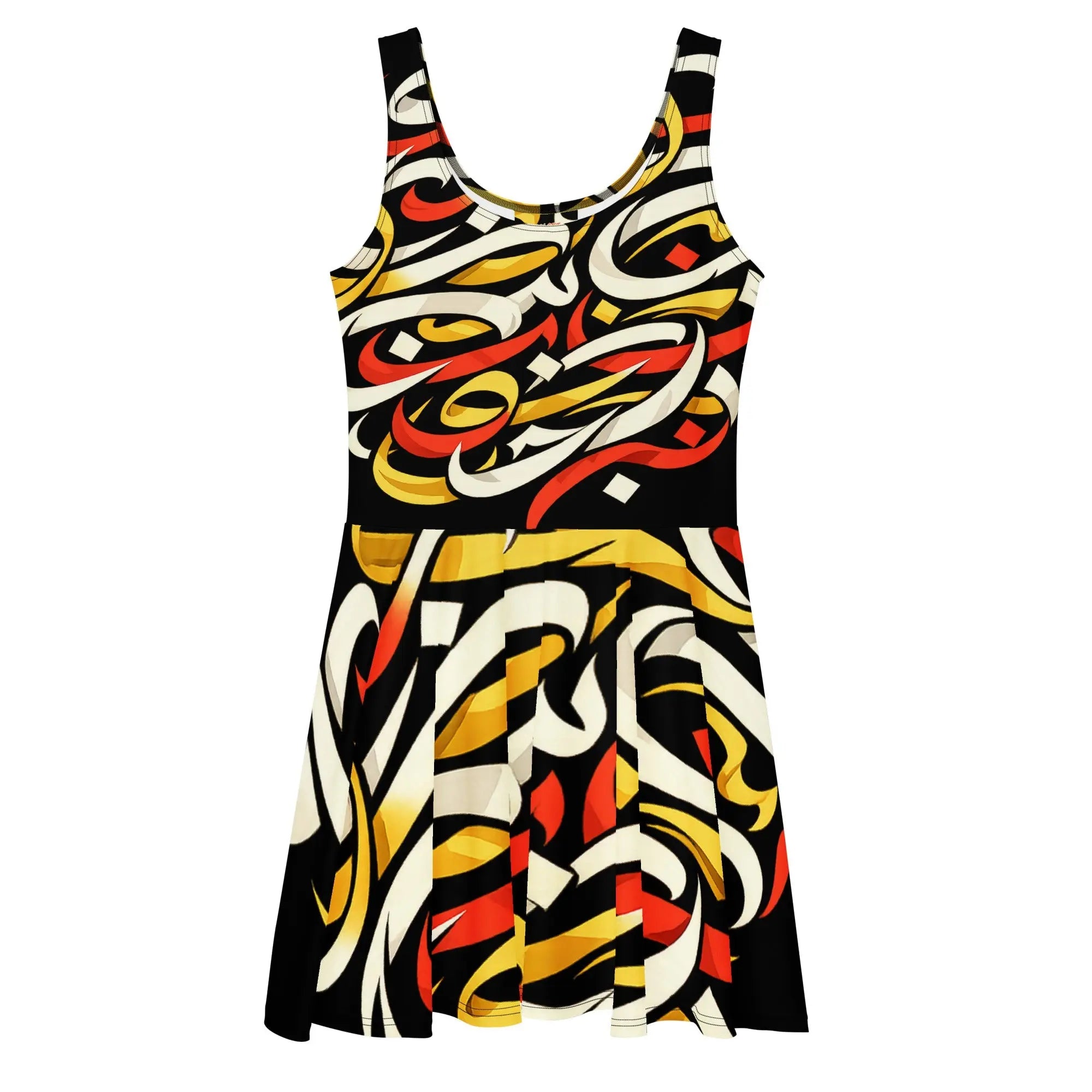Persian Calligraphy Skater Dress - RooLabzPersian Calligraphy Skater DressXSRooLabz