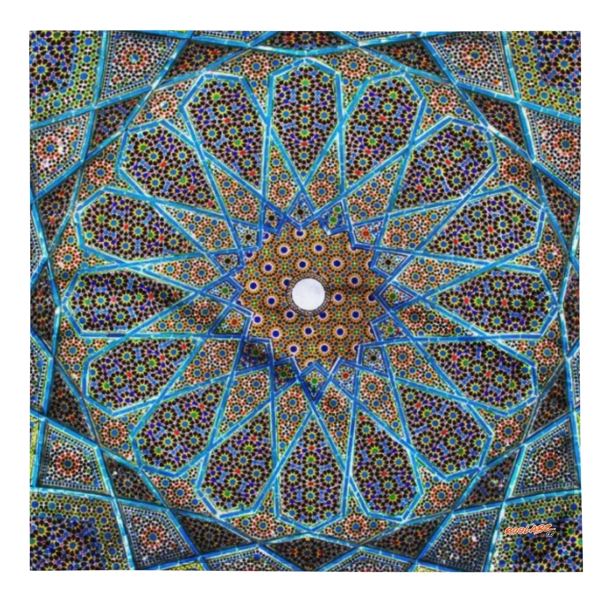 Persian Mosaic Geometric Bandana - RooLabzPersian Mosaic Geometric BandanaLRooLabz