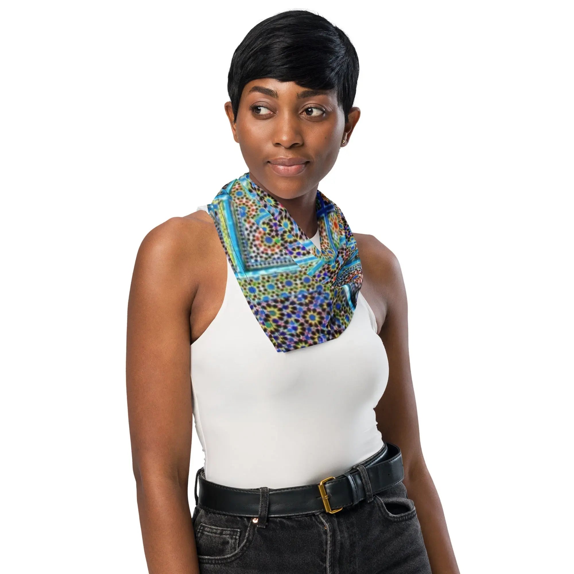 Persian Mosaic Geometric Bandana - RooLabzPersian Mosaic Geometric BandanaSRooLabz