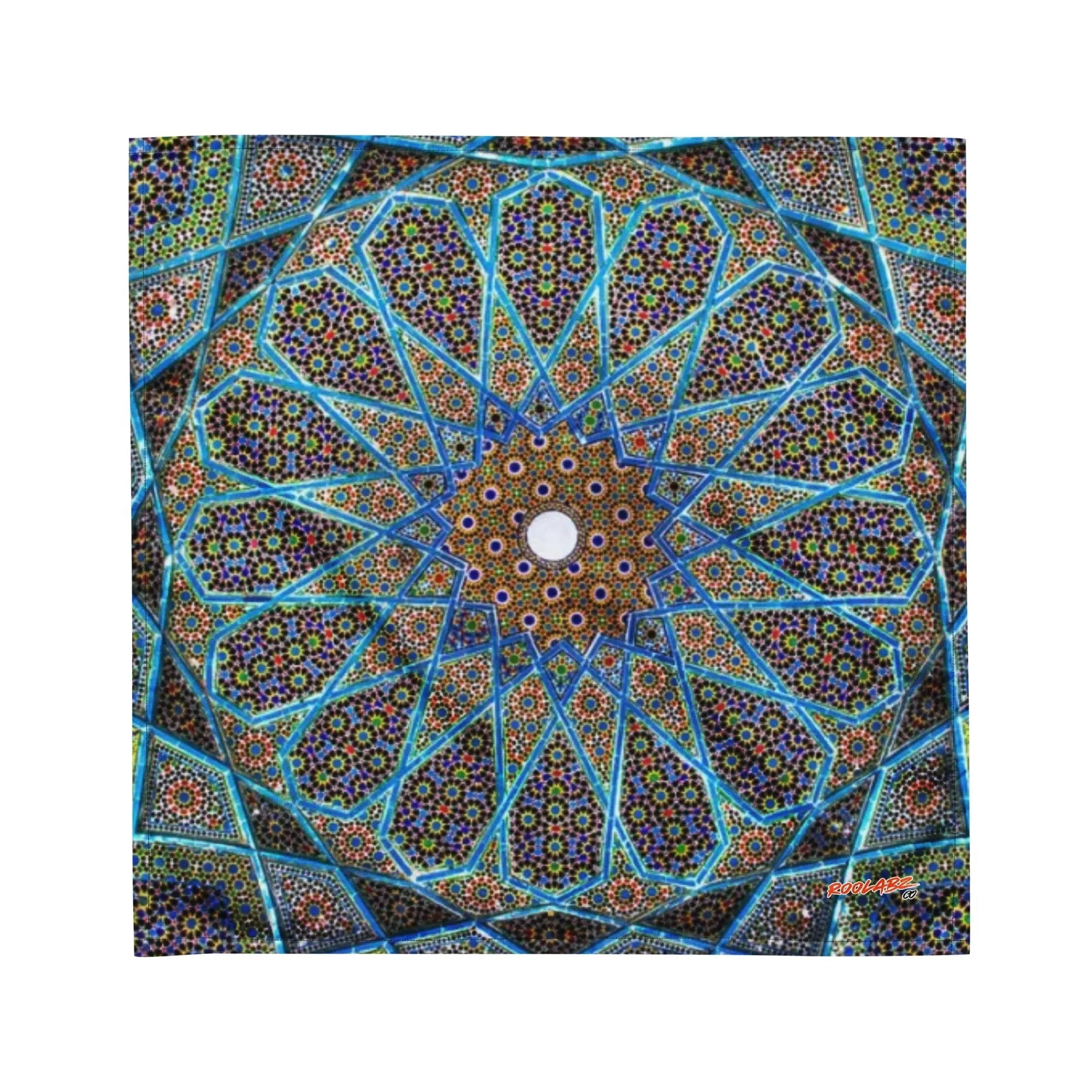 Persian Mosaic Geometric Bandana - RooLabzPersian Mosaic Geometric BandanaMRooLabz