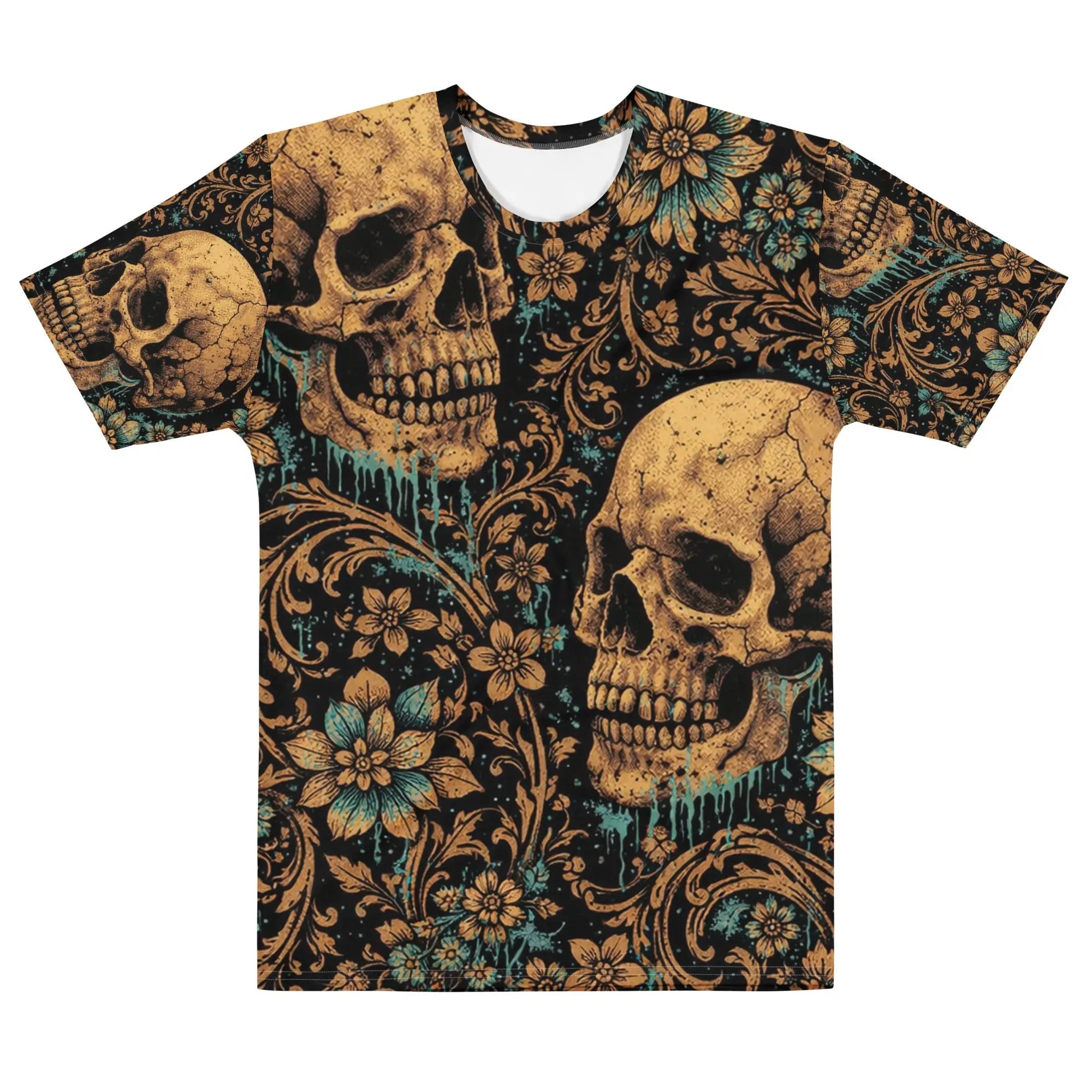 Roolabz Skull & Bloom Men’s T-Shirt - RooLabzRoolabz Skull & Bloom Men’s T-ShirtXSRooLabz