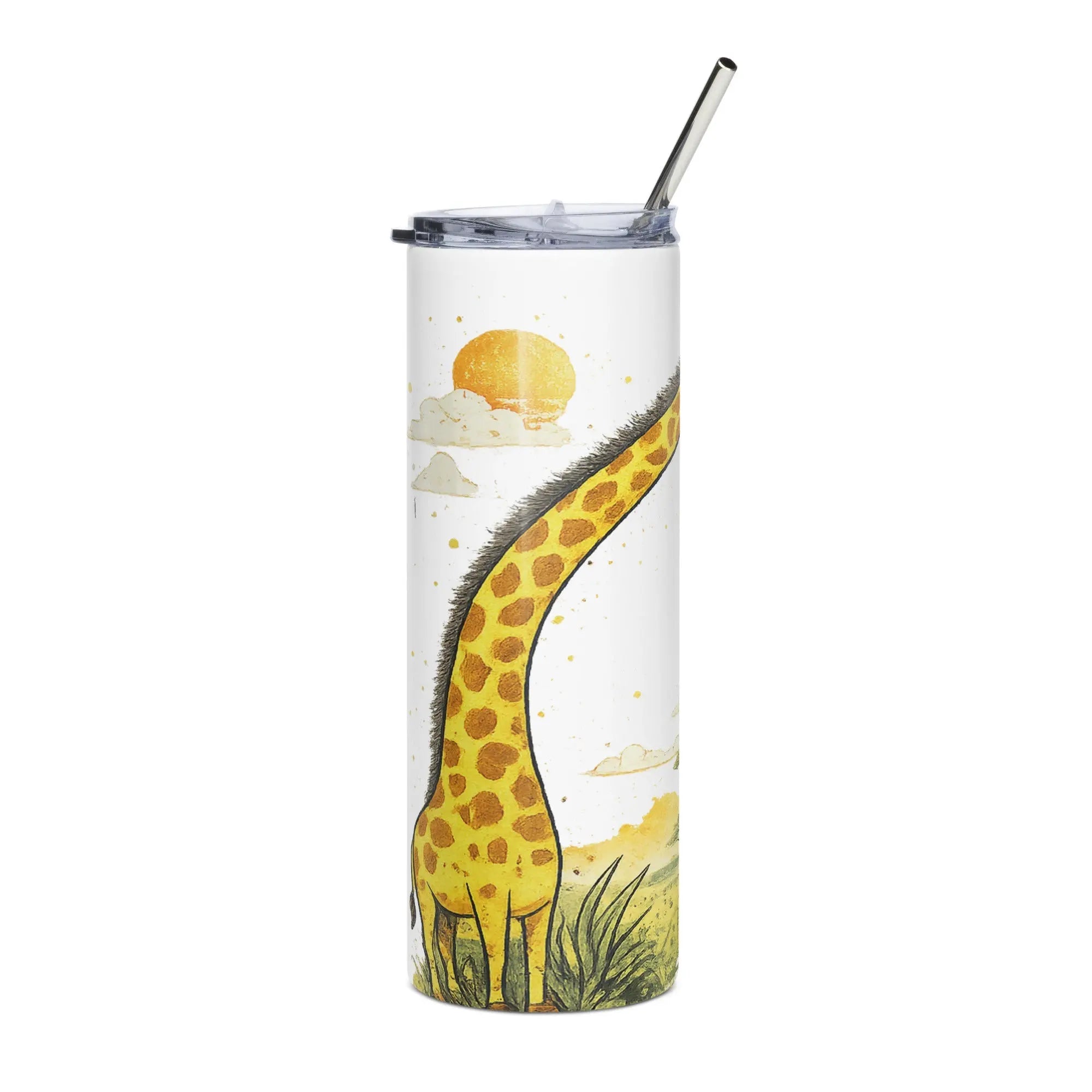 Safari Giraffe Stainless Steel Tumbler - RooLabzSafari Giraffe Stainless Steel TumblerRooLabz