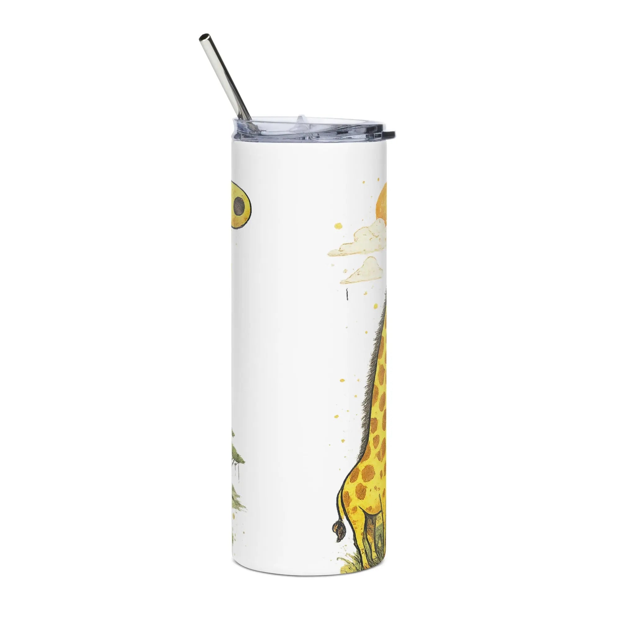Safari Giraffe Stainless Steel Tumbler - RooLabzSafari Giraffe Stainless Steel TumblerRooLabz