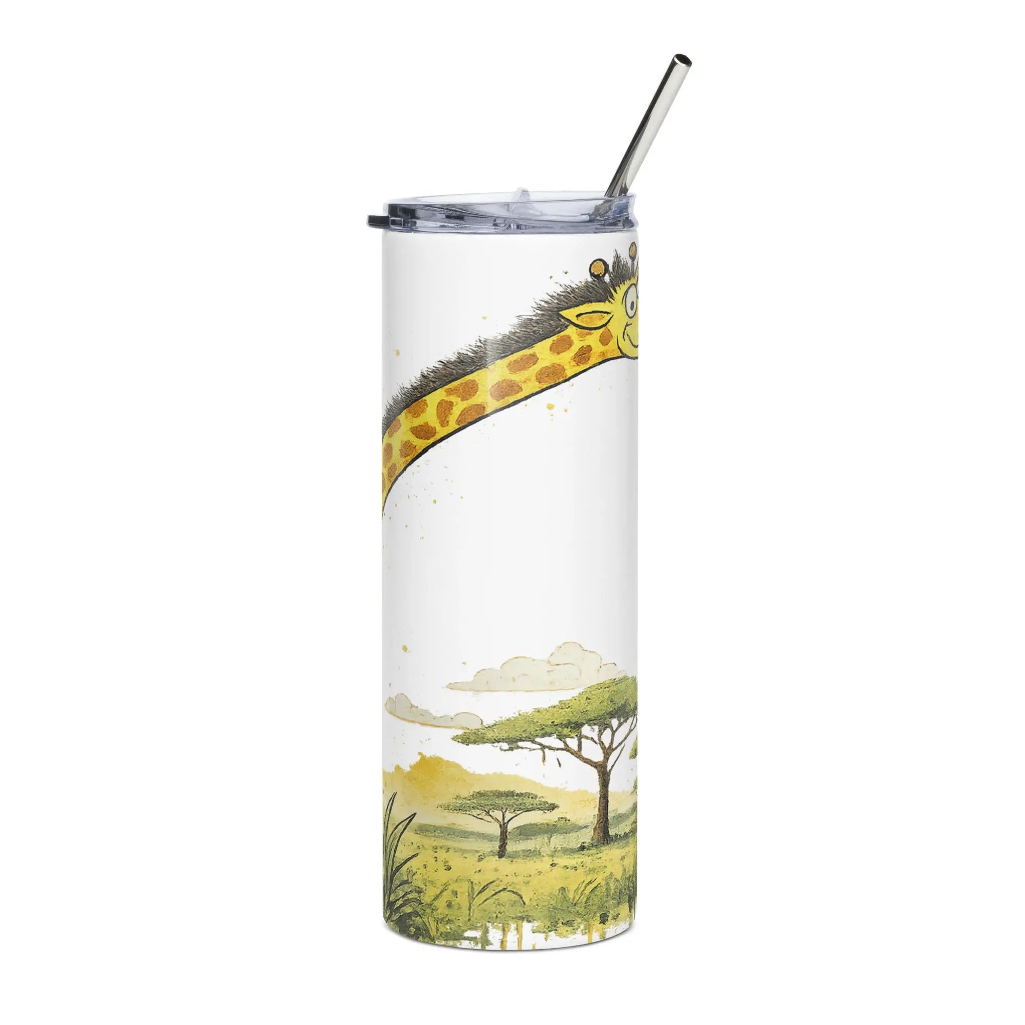 Safari Giraffe Stainless Steel Tumbler - RooLabzSafari Giraffe Stainless Steel TumblerRooLabz